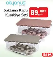 OKYANUS HOME SAKLAMA KAPLI KURABİYE SETİ